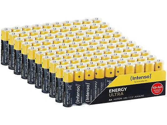 INTENSO 7501920MP ENERGY ULTRA AA LR6 100ER PACK Alkaline Manganese (Quecksilberfrei) Batterien, Alkaline, 1.5 V 1.5 Volt, 2600 mAh 100 Stück