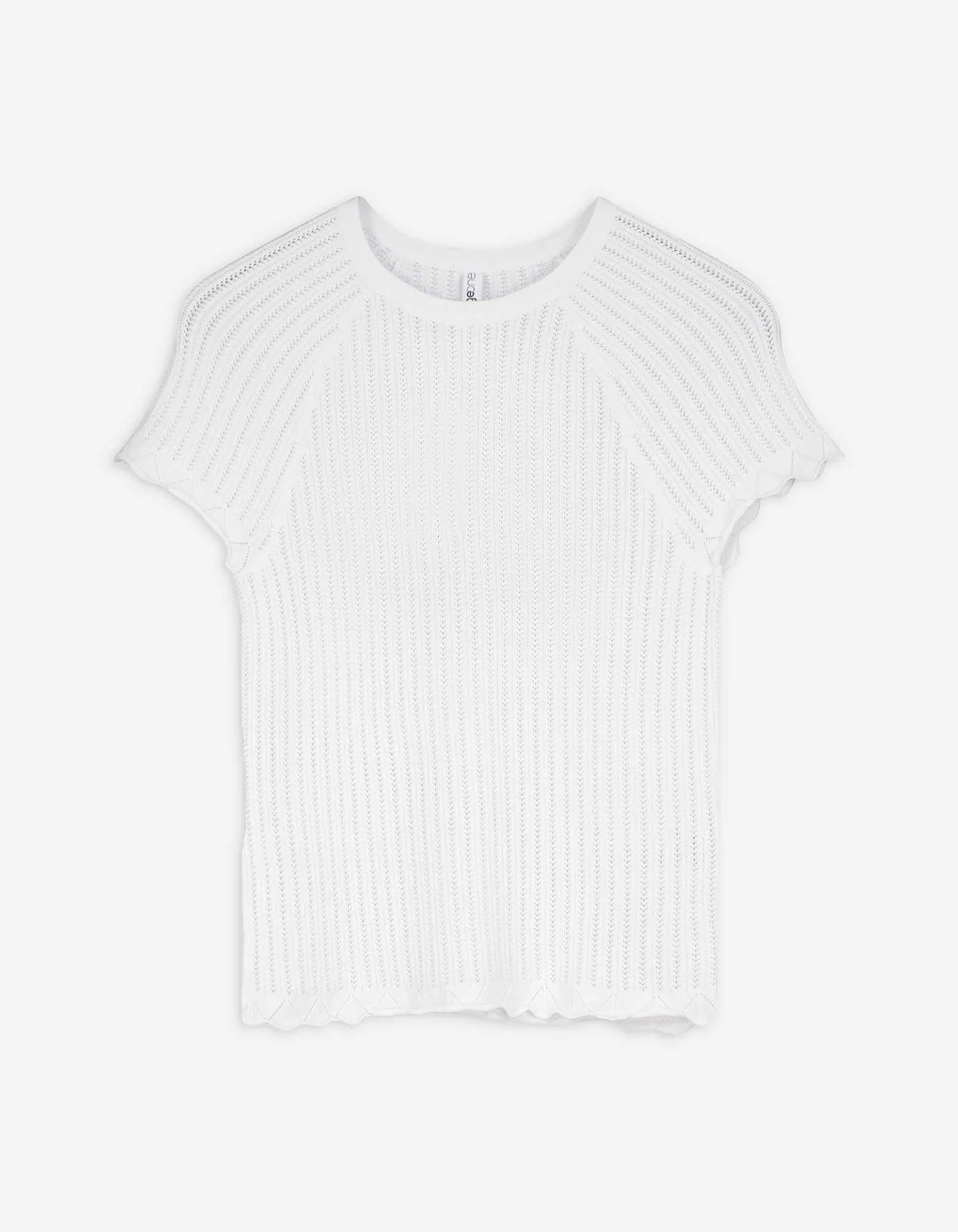 Strickshirt - einfarbig - weiß