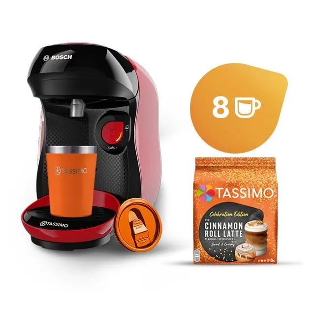 Celebrations Bundle: Happy Maschine (rot) +1 Pack +Becher