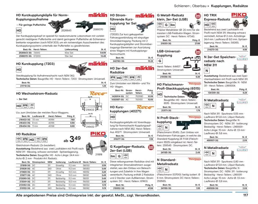 Modellbahn Katalog von 29. Oktober bis 31. Dezember 2025 - Prospekt seite 119