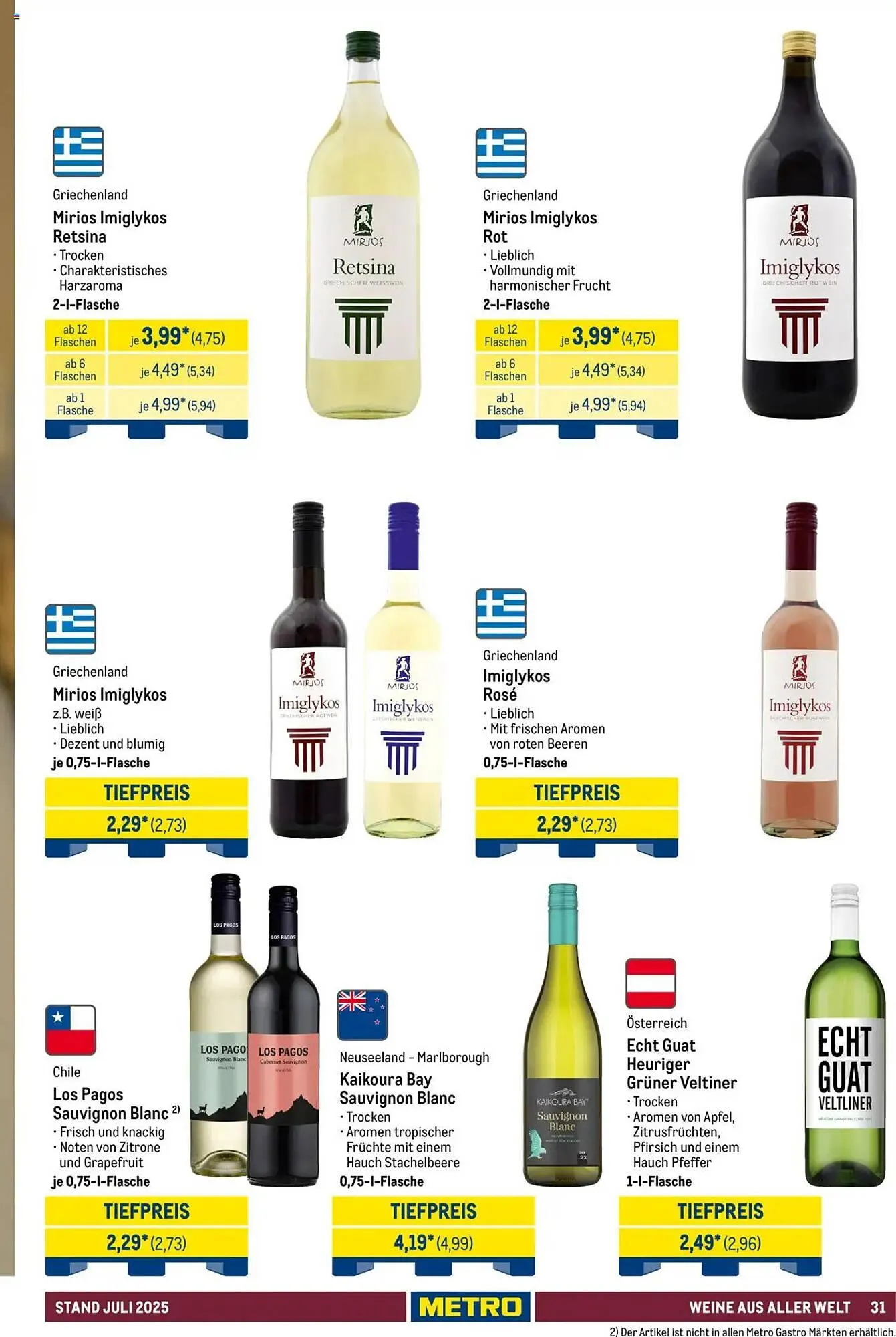 METRO Prospekt von 1. Juli bis 31. Juli 2025 - Prospekt seite 31