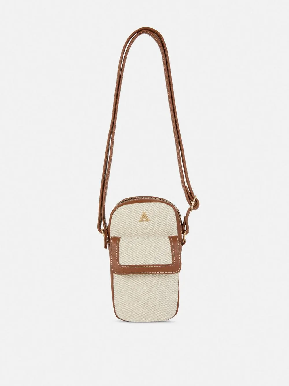 Handyhalter aus Canvas und Kunstleder