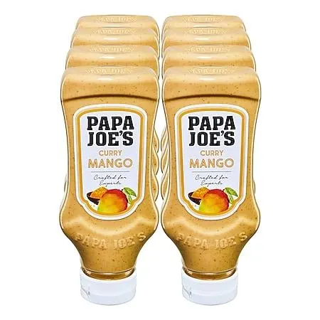 Papa Joes Curry-Mango Sauce 300 ml, 8er Pack