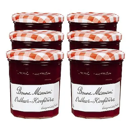 Bonne Maman Konfitüre Erdbeere 370 g, 6er Pack