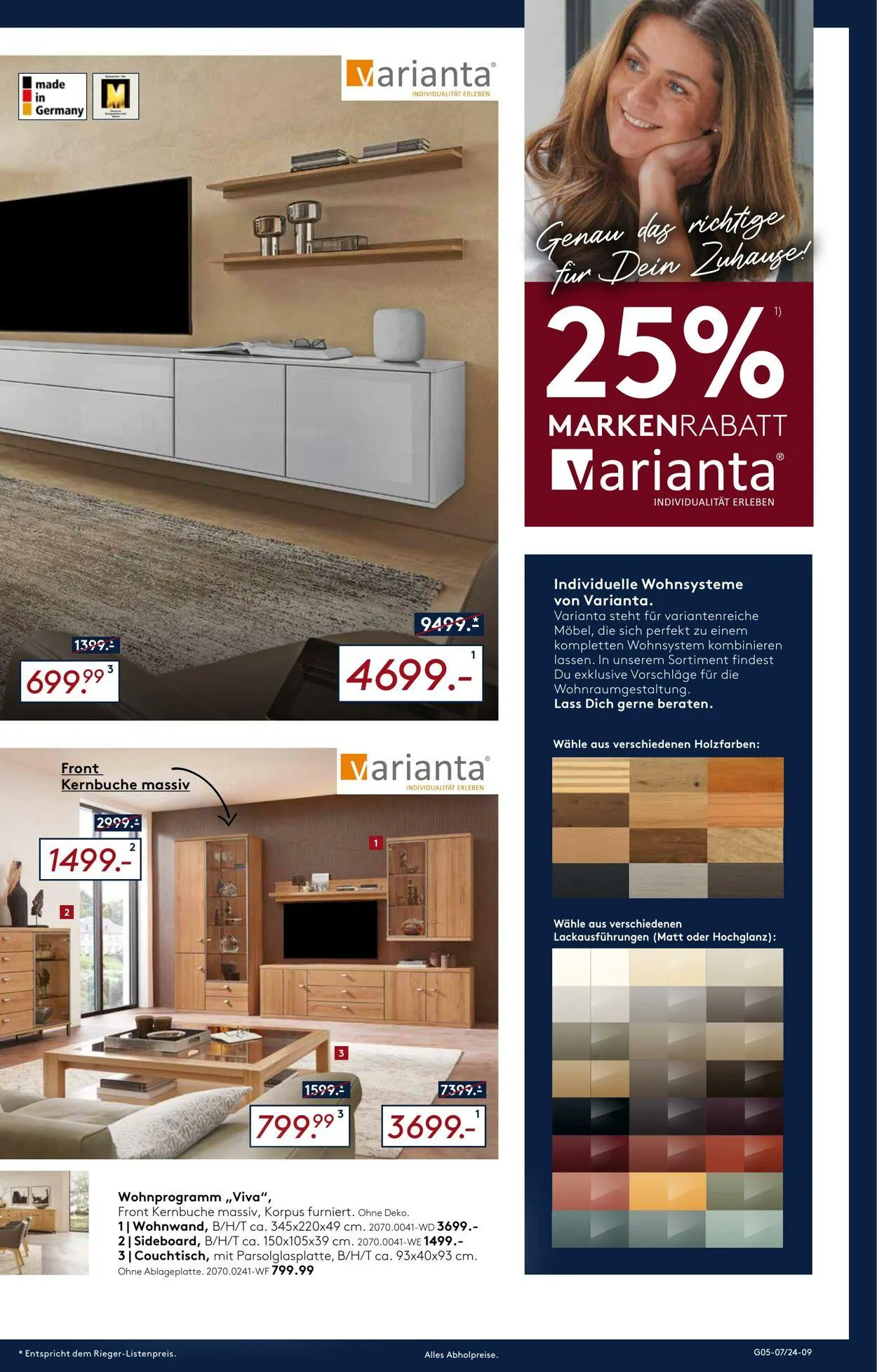Möbel Rieger Aktueller Prospekt von 9. April bis 23. April 2025 - Prospekt seite 9