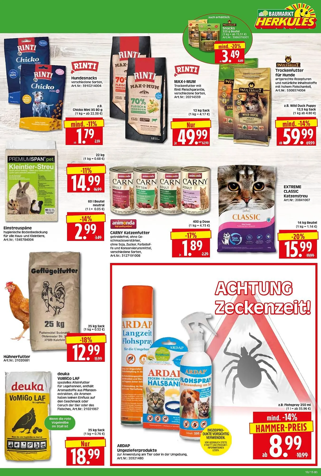 Herkules Baumarkt Prospekt von 4. Mai bis 9. Mai 2026 - Prospekt seite 15