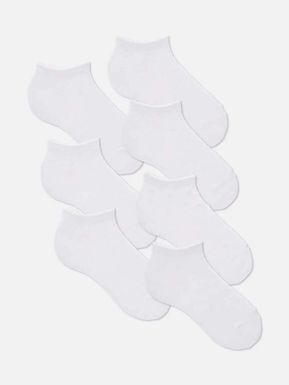 Strukturierte Sneakersocken, 7er-Pack