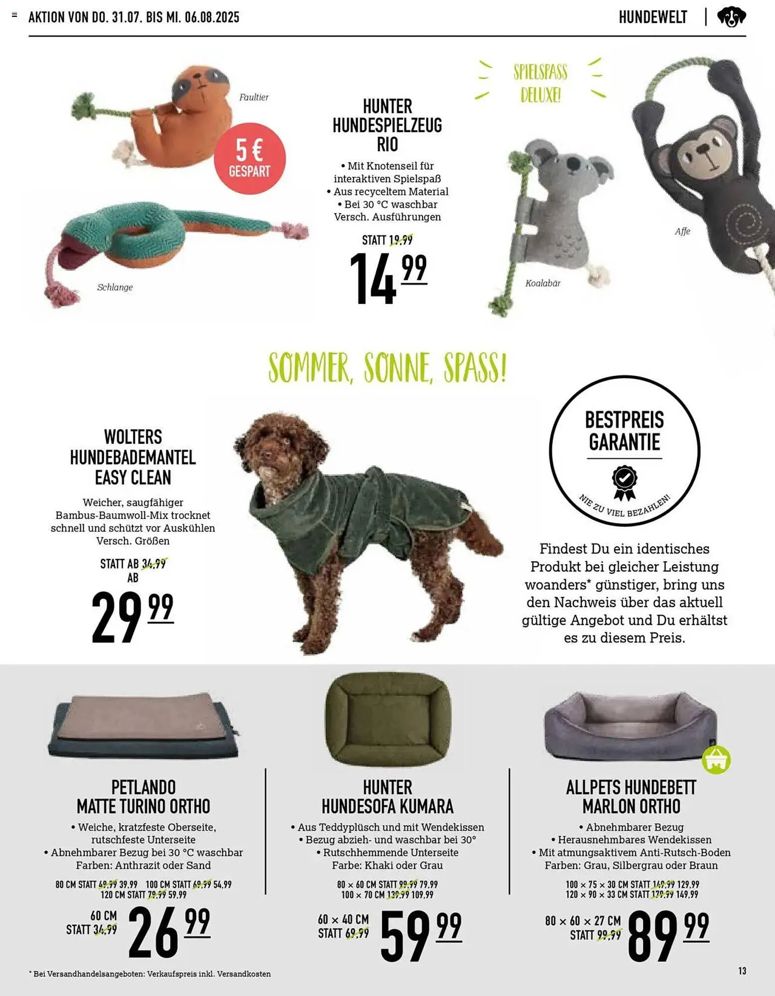 Kölle Zoo Prospekt von 30. Juli bis 6. August 2025 - Prospekt seite 13