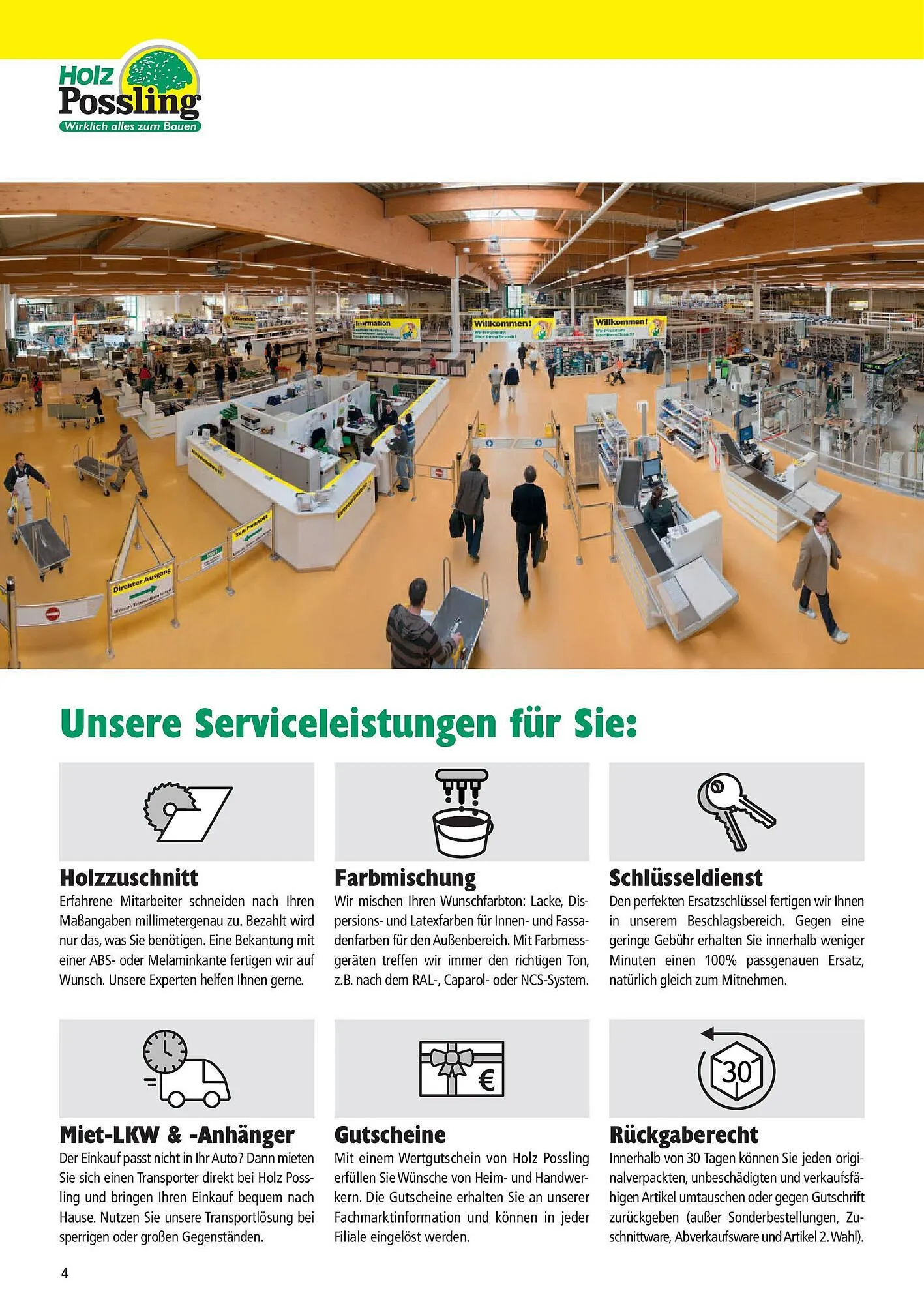 Holz Possling Prospekt von 31. März bis 30. Juni 2025 - Prospekt seite 4