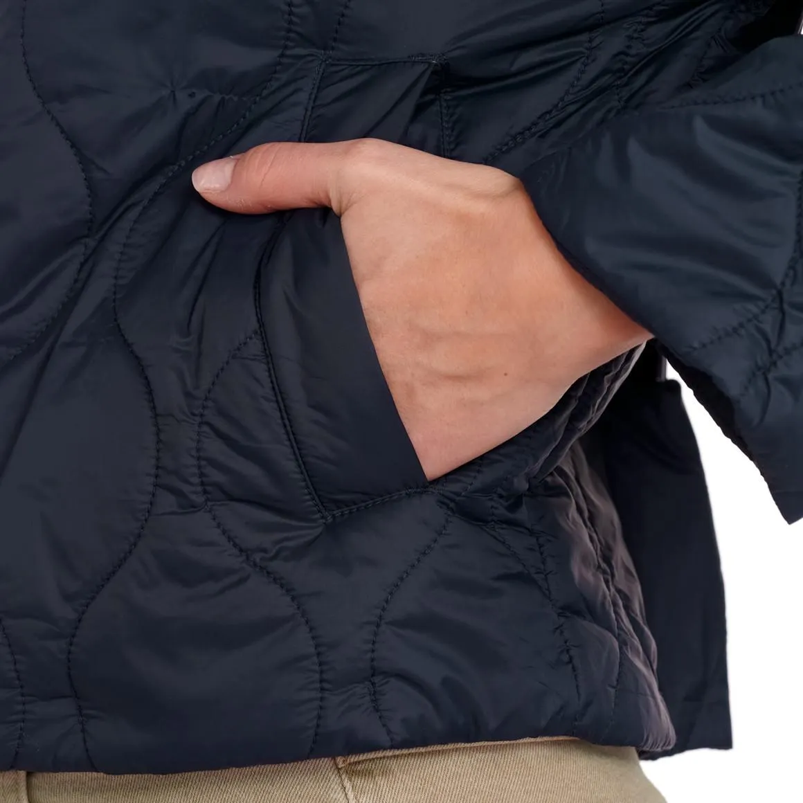 Damen Steppjacke mit Cordkragen