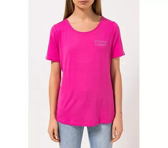 Wählen Sie Ihre Variante: STEFFEN SCHRAUT Shirt, Ibiza 1/2-Arm Logo aus Strass figurumspielend