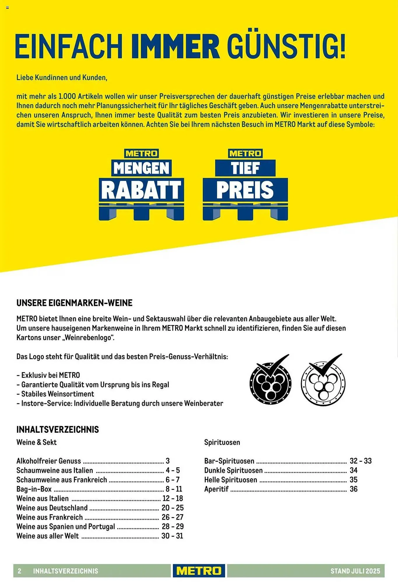METRO Prospekt von 1. Juli bis 31. Juli 2025 - Prospekt seite 2