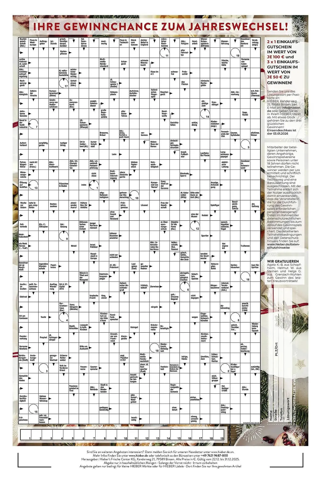Hieber's Frische Center Prospekt von 21. Dezember bis 27. Dezember 2025 - Prospekt seite 16