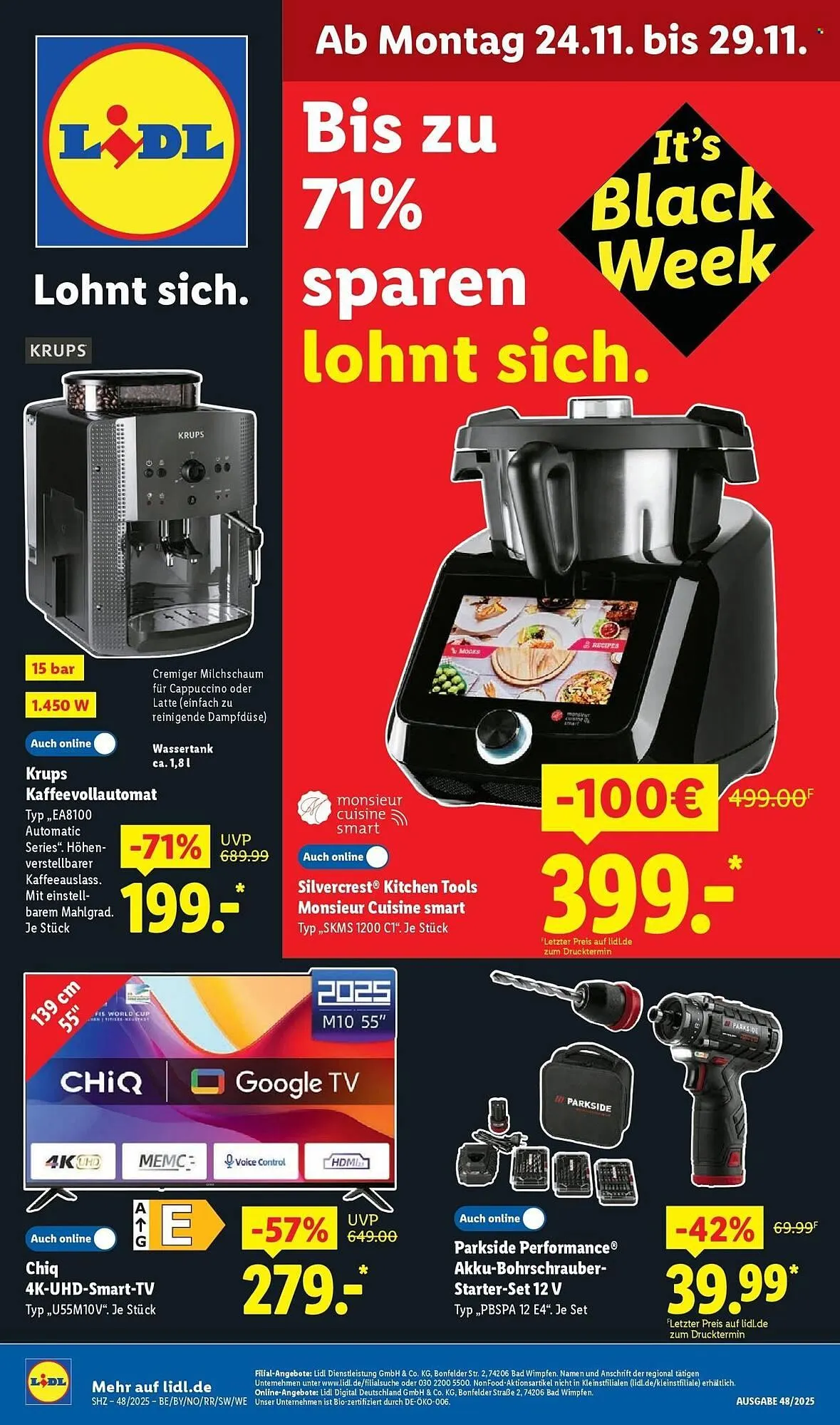 Lidl Prospekt von 24. November bis 29. November 2025 - Prospekt seite 1