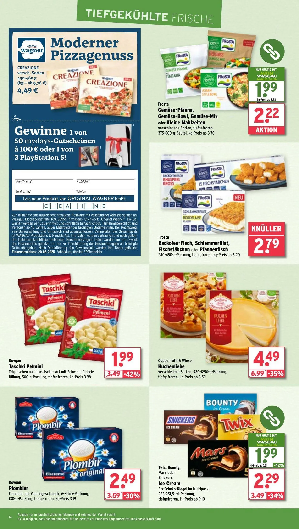 Wasgau von 9. Juni bis 14. Juni 2025 - Prospekt seite 14