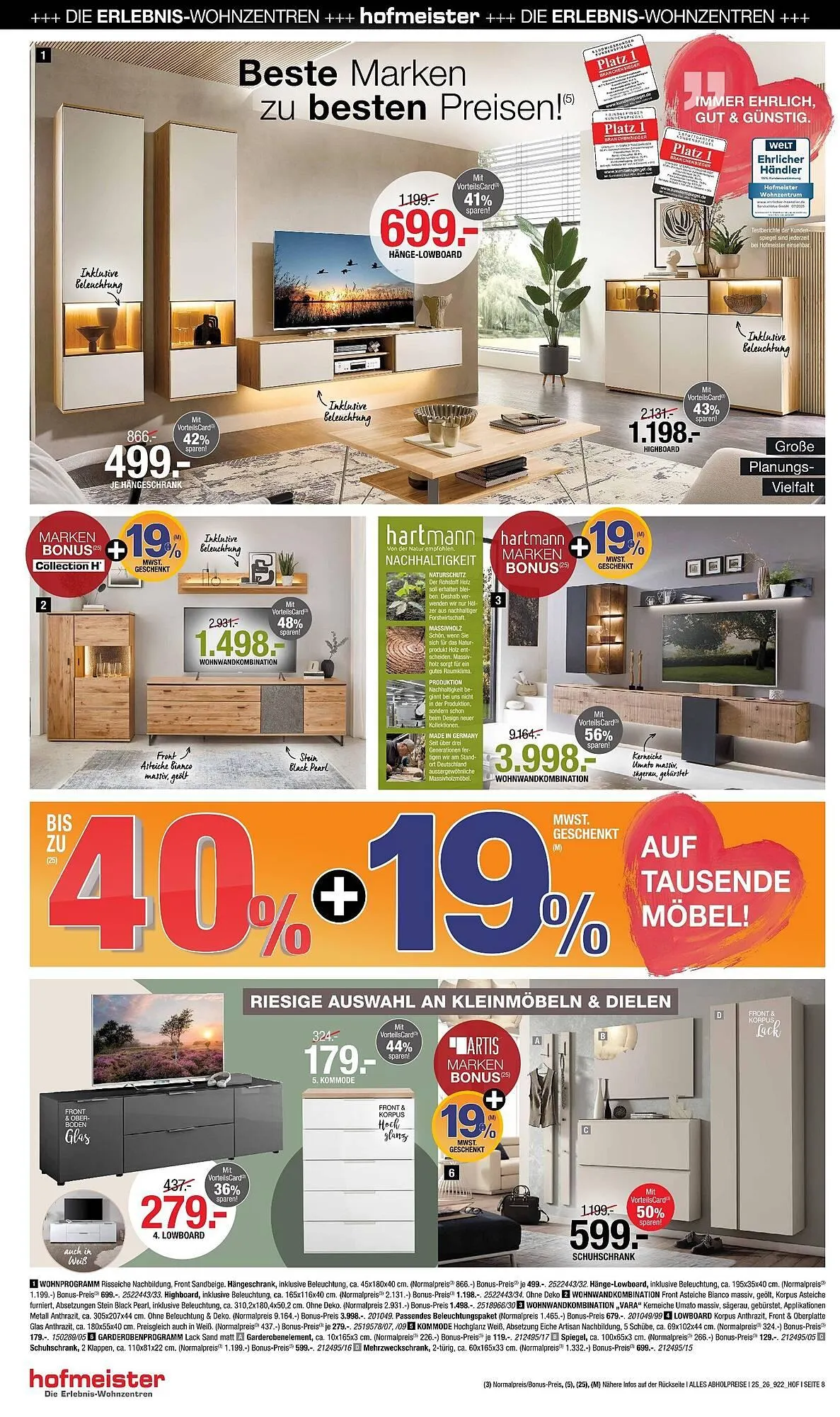 Hofmeister Prospekt von 14. Januar bis 10. Februar 2026 - Prospekt seite 8