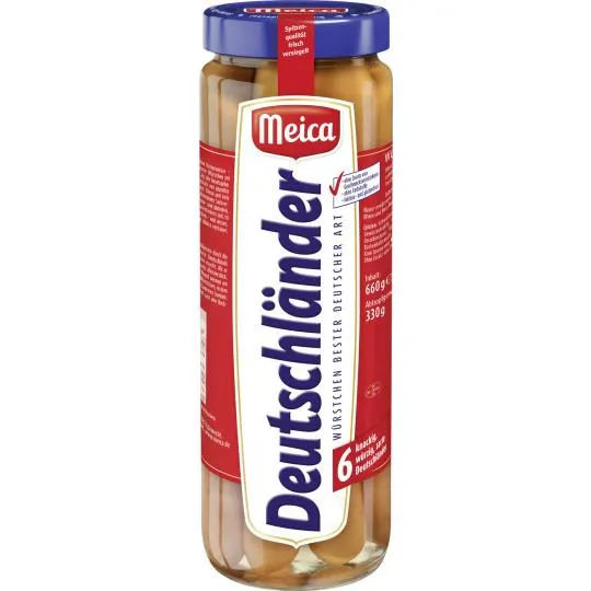 Meica 6 Deutschländer Würstchen 660G