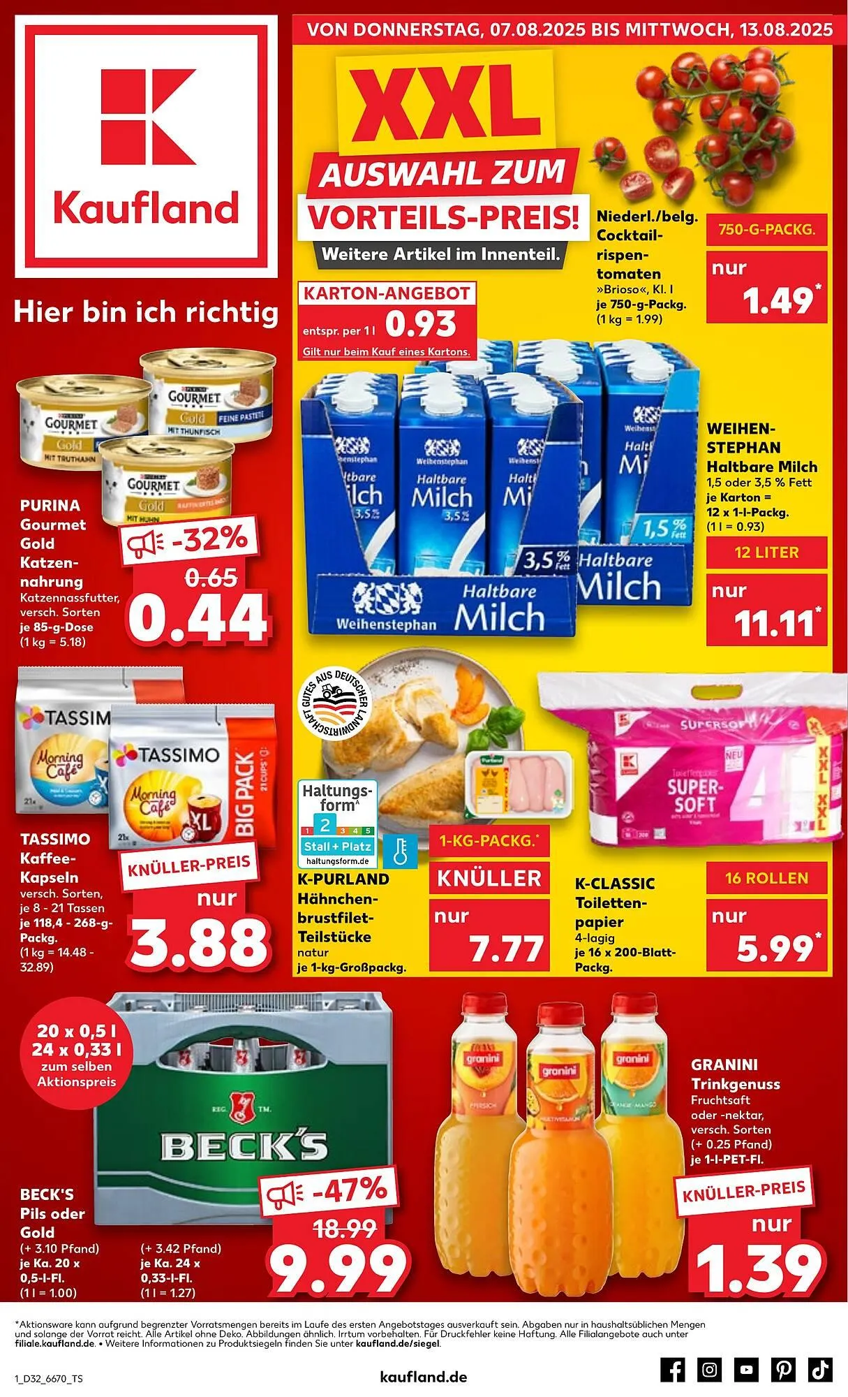 Kaufland Prospekt von 7. August bis 13. August 2025 - Prospekt seite 1