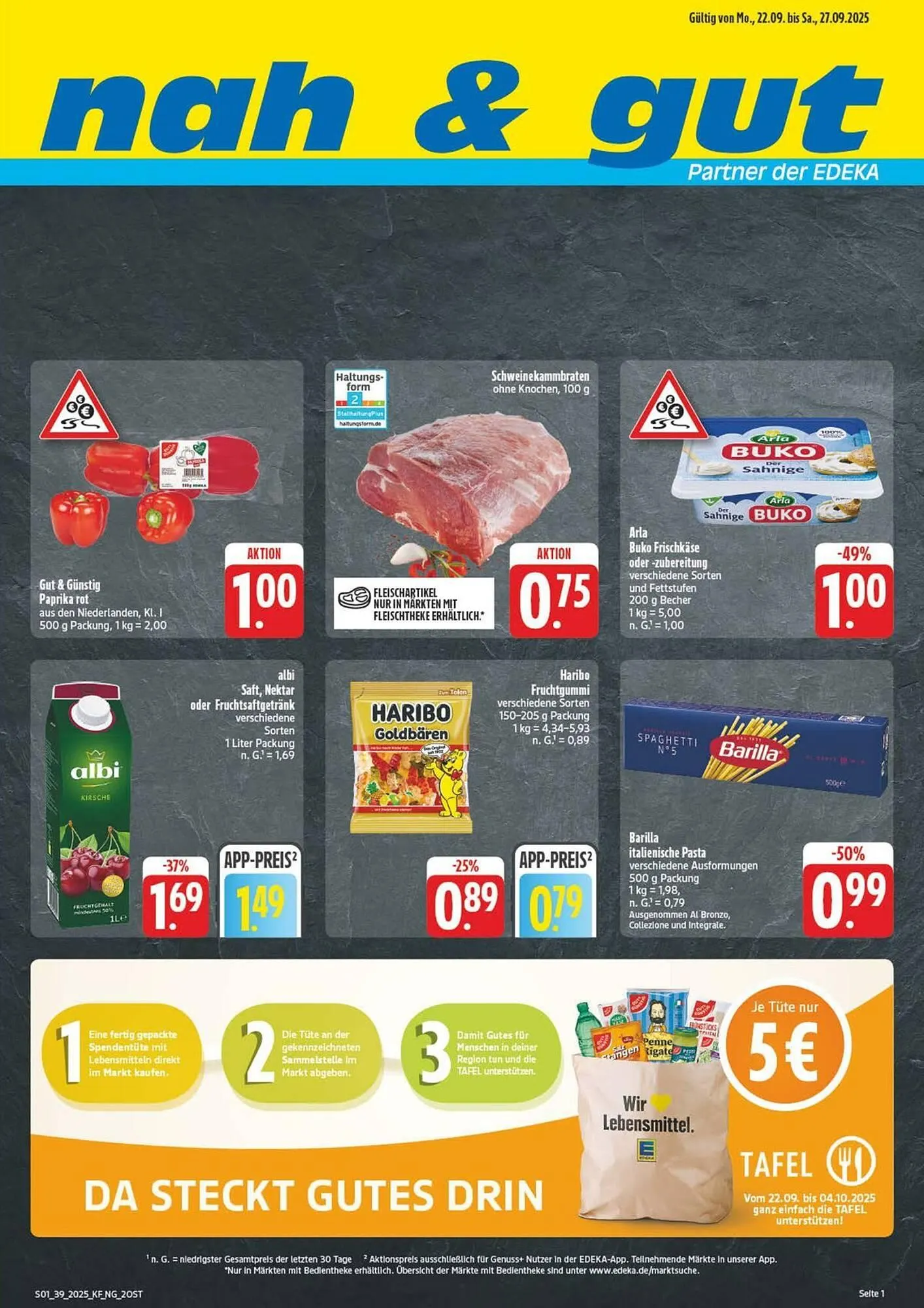 Nah & gut Prospekt von 20. September bis 27. September 2025 - Prospekt seite 1