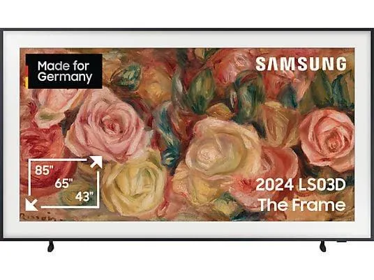 SAMSUNG GQ65LS03 The Frame Lifestyle QLED TV (Flat, 65 Zoll / 163 cm, UHD 4K, SMART TV, Tizen)