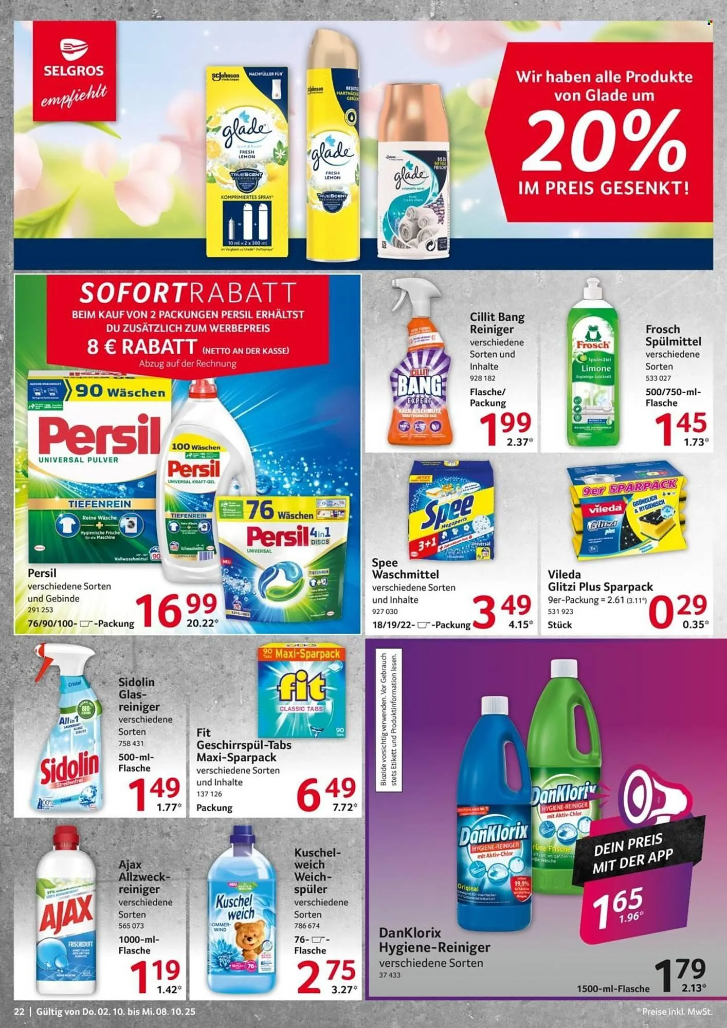 Selgros Prospekt von 2. Oktober bis 8. Oktober 2025 - Prospekt seite 22