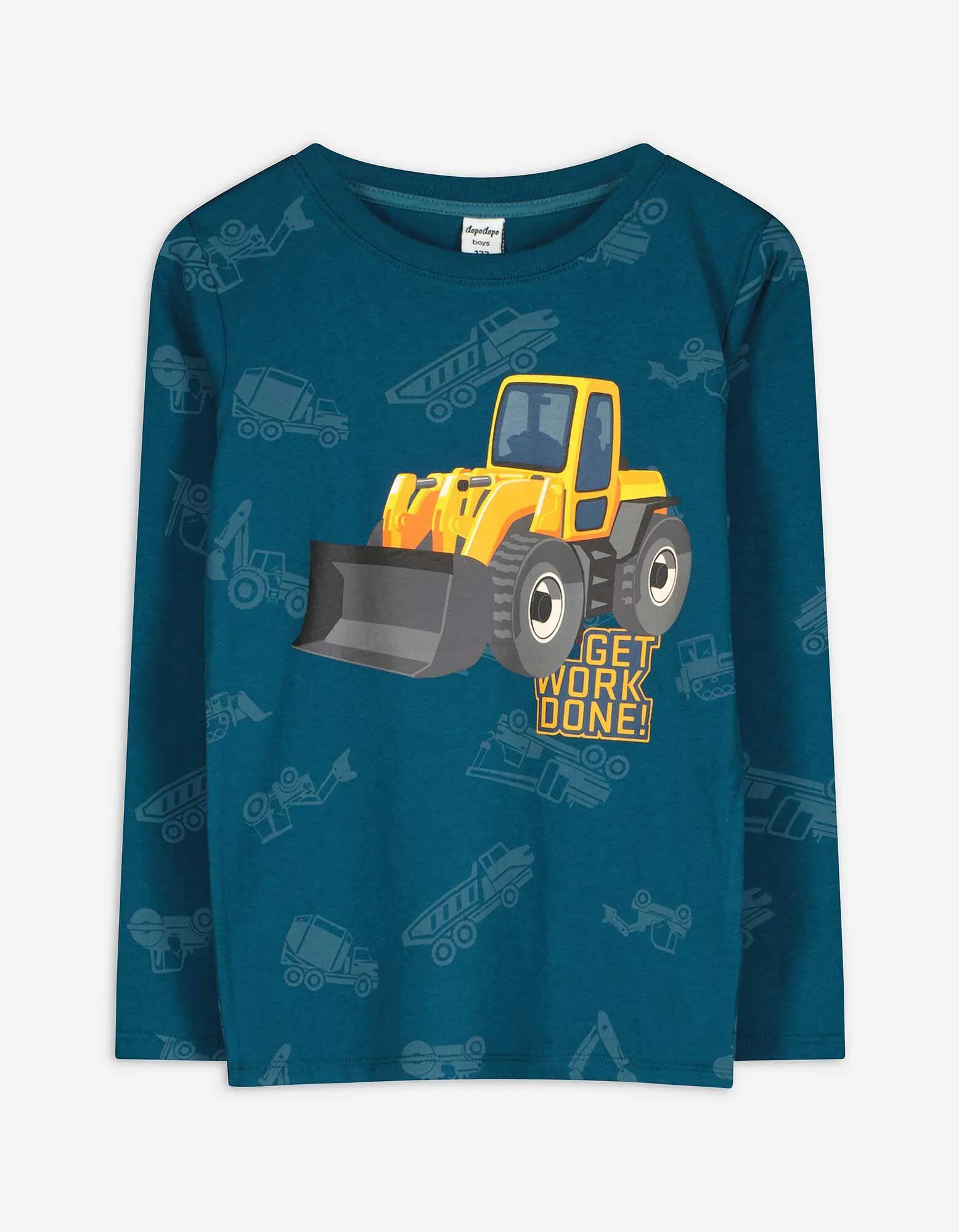 Langarmshirt - Print - dunkelblau