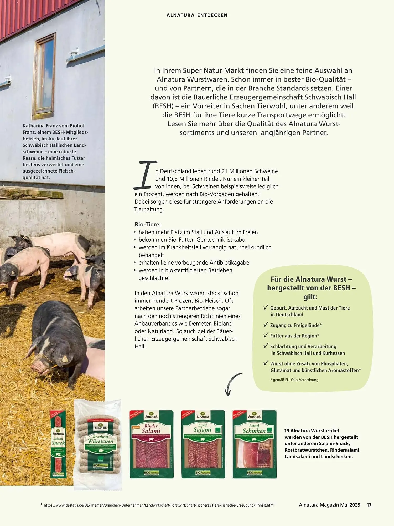 Alnatura Prospekt von 2. Mai bis 1. Juni 2025 - Prospekt seite 17