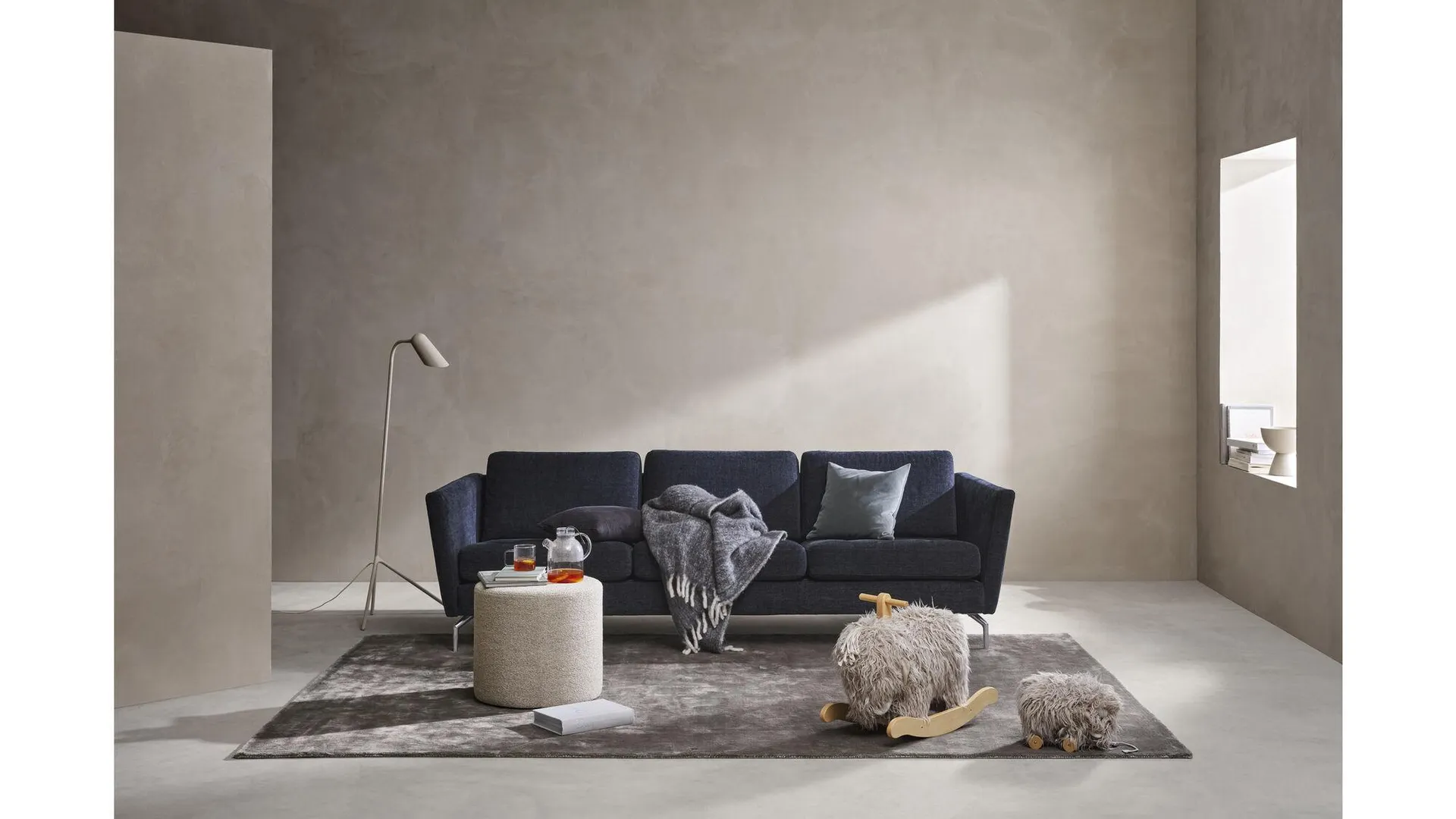 Osaka Ecksofa mit Loungemodul, getuftete Sitzfläche