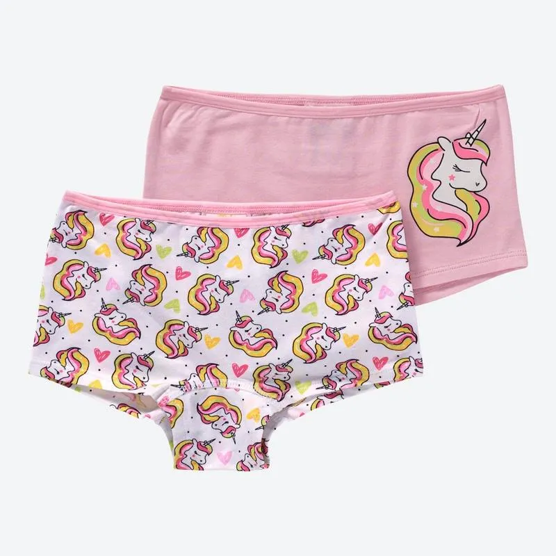 Kinder-Mädchen-Panty mit Einhorn-Motiv, 2er-Pack