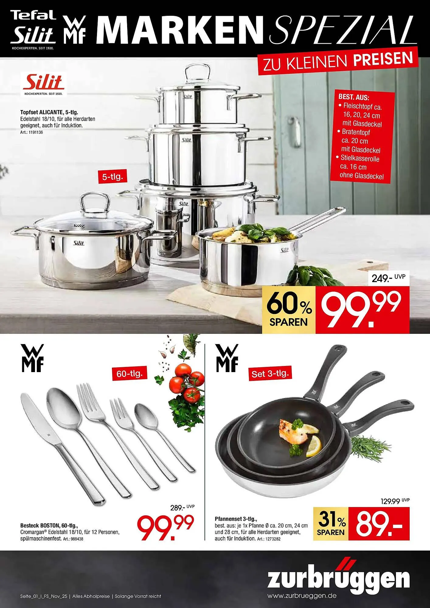 Zurbrüggen Prospekt von 31. Oktober bis 30. November 2025 - Prospekt seite 1