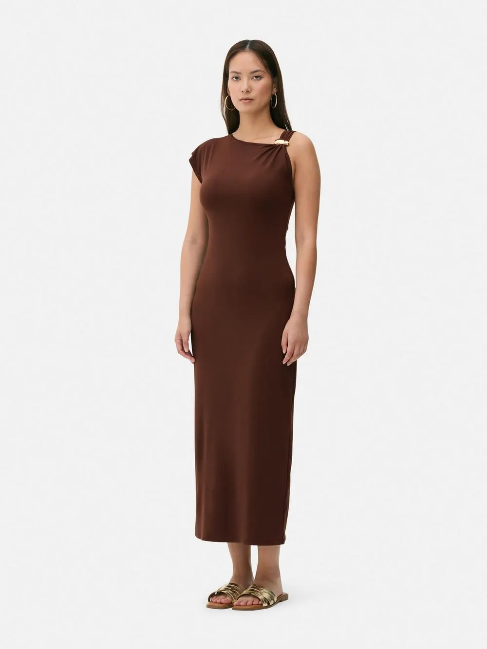 Maxikleid mit Metall-Applikation