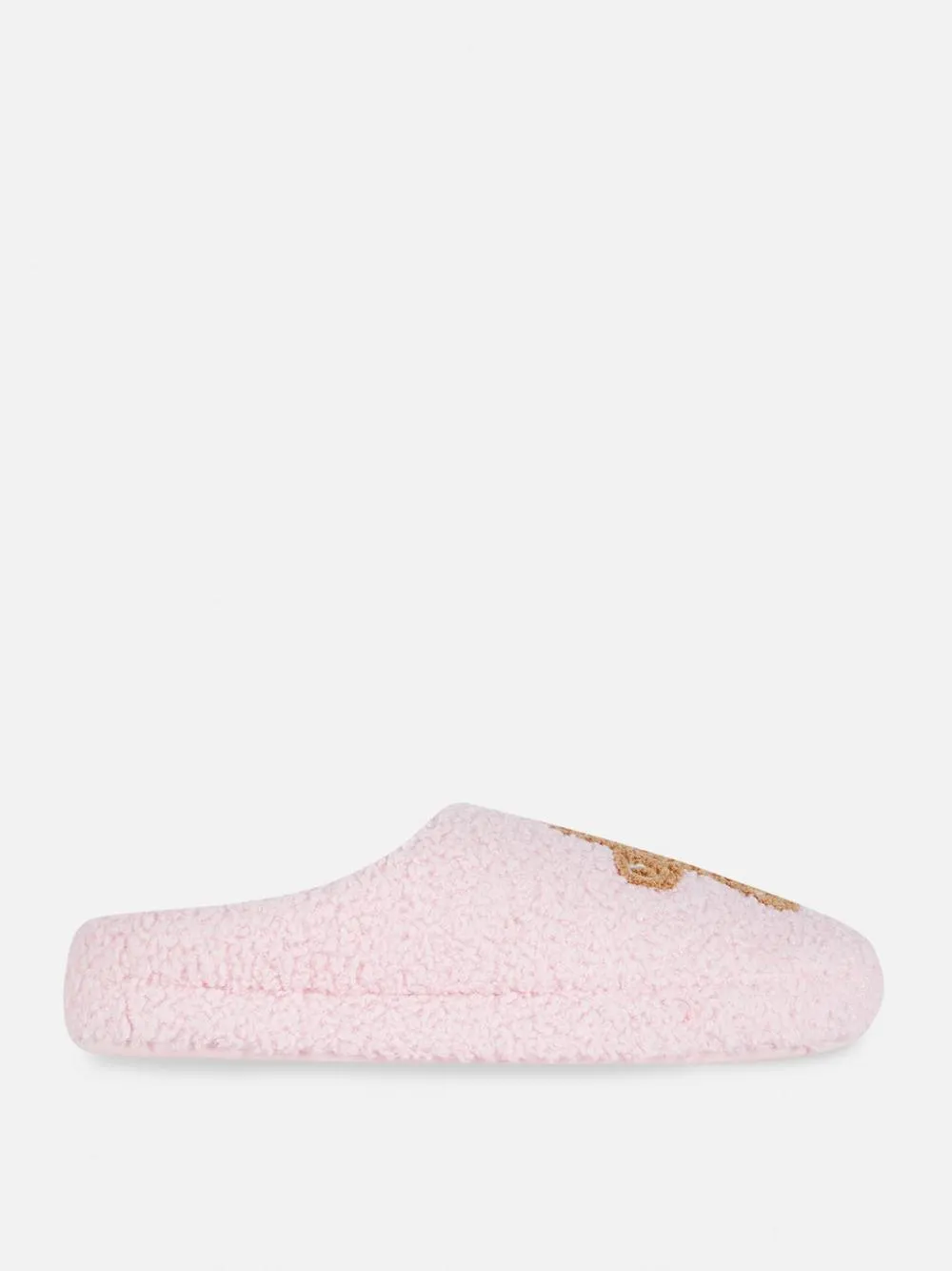 Borg-Hausschuhe mit Lebkuchenmann-Motiv