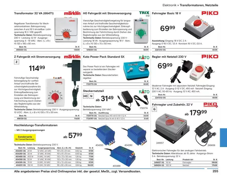 Modellbahn Katalog von 29. Oktober bis 31. Dezember 2025 - Prospekt seite 257