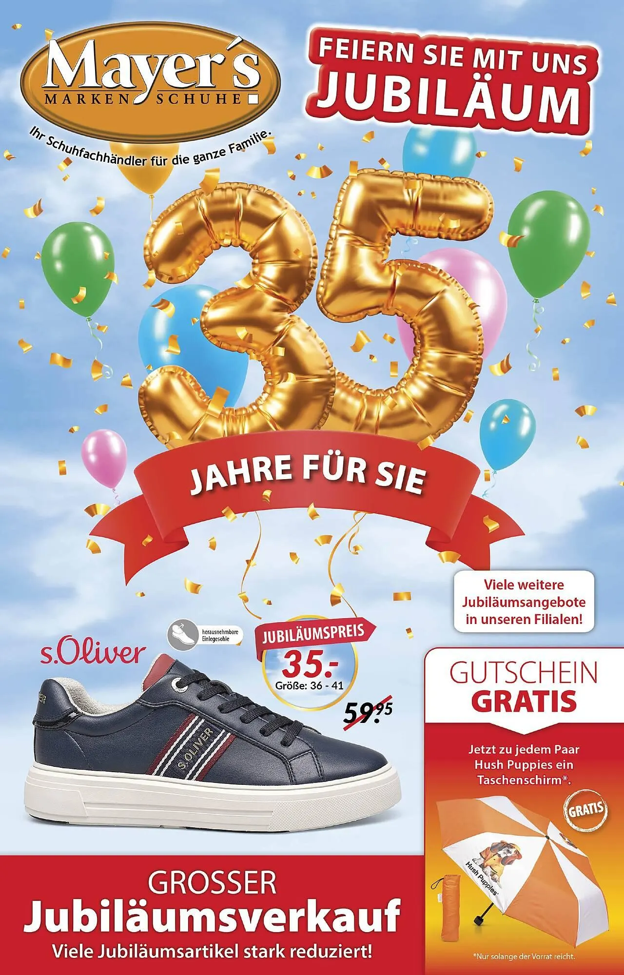 Mayer's Markenschuhe Prospekt von 15. September bis 28. September 2025 - Prospekt seite 1