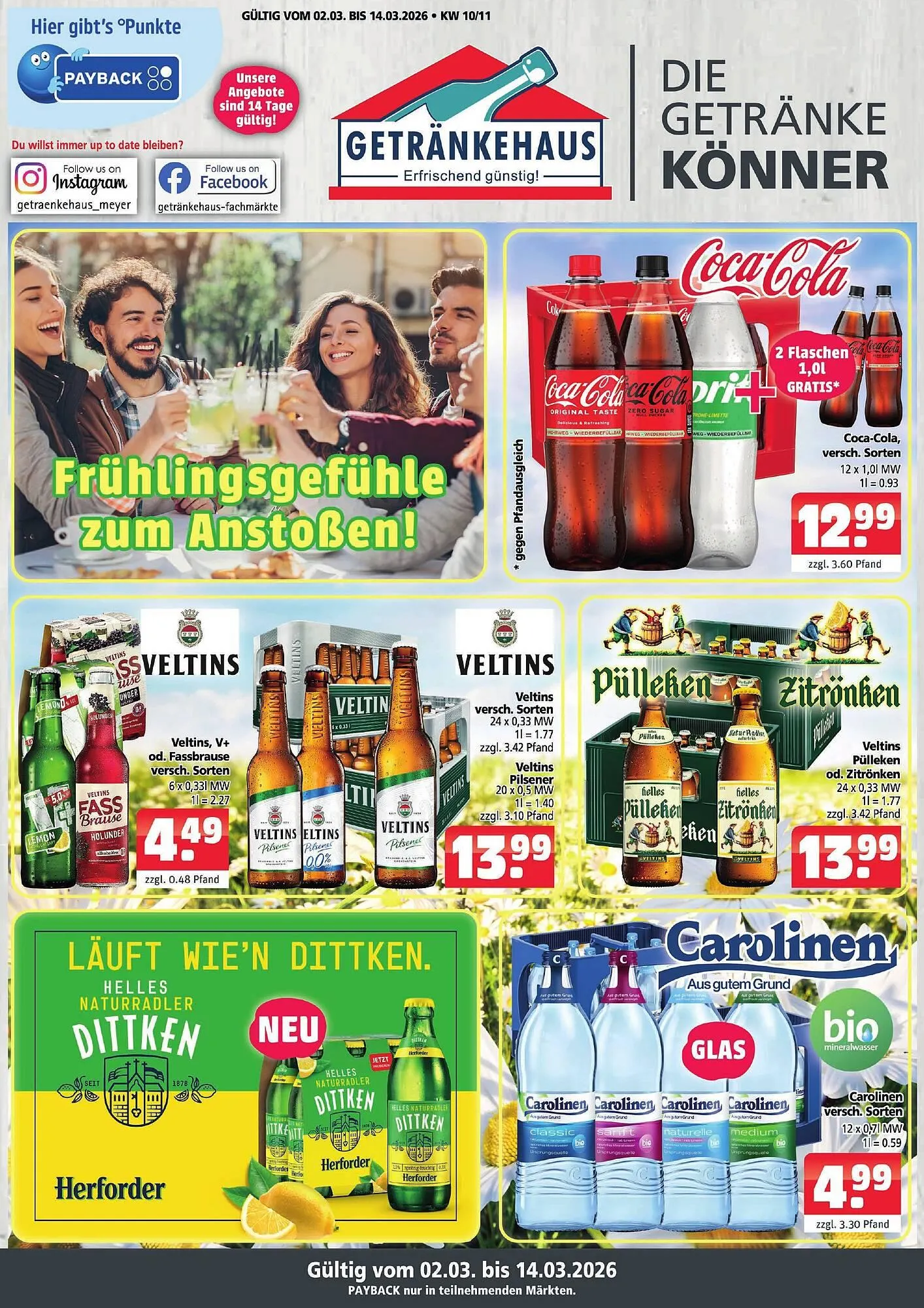 Getränkehaus Prospekt von 2. März bis 14. März 2026 - Prospekt seite 1