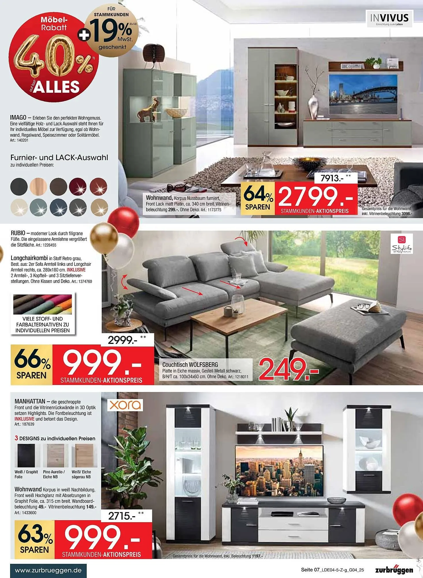 Zurbrüggen Prospekt von 12. April bis 26. April 2025 - Prospekt seite 7