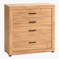 Cassettiera 4 cassetti LINTRUP rovere