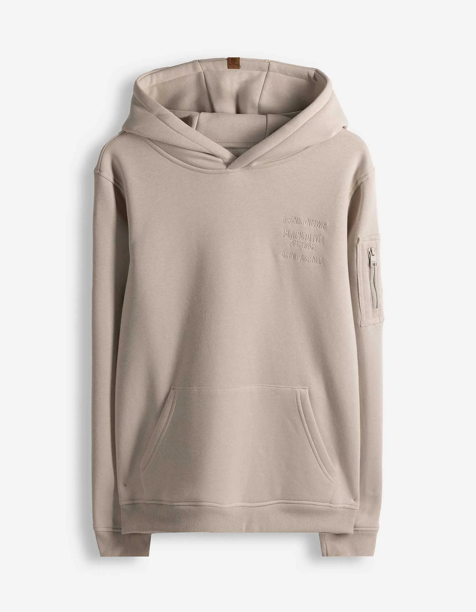 Sweatshirt - Stickerei - beige