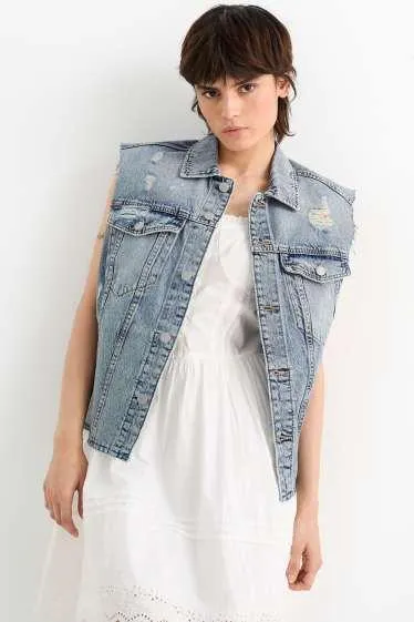 Denim waistcoat