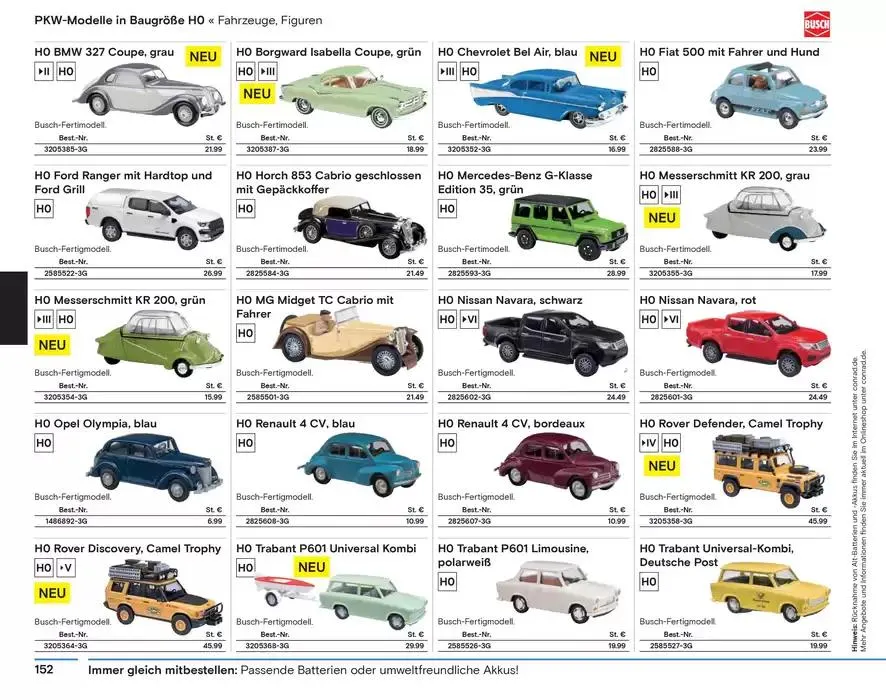 Modellbahn Katalog von 29. Oktober bis 31. Dezember 2025 - Prospekt seite 154