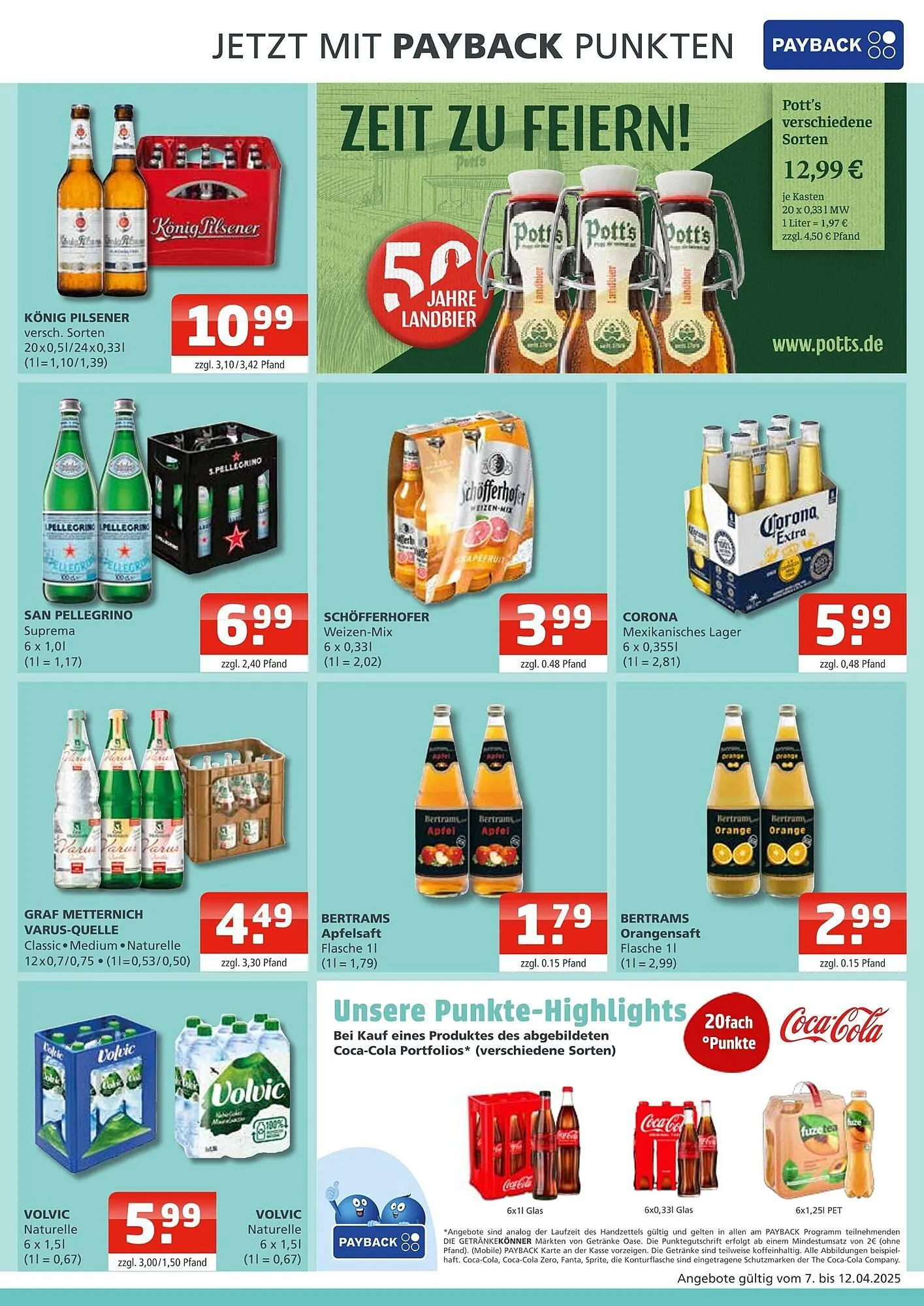 Getränke Oase Prospekt von 7. April bis 12. April 2025 - Prospekt seite 3