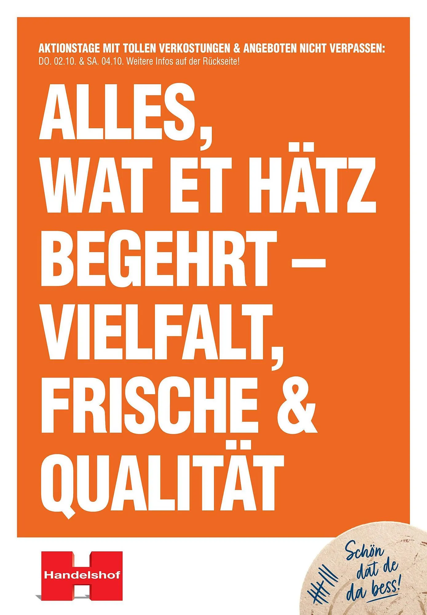 Handelshof Prospekt von 28. September bis 4. Oktober 2025 - Prospekt seite 1