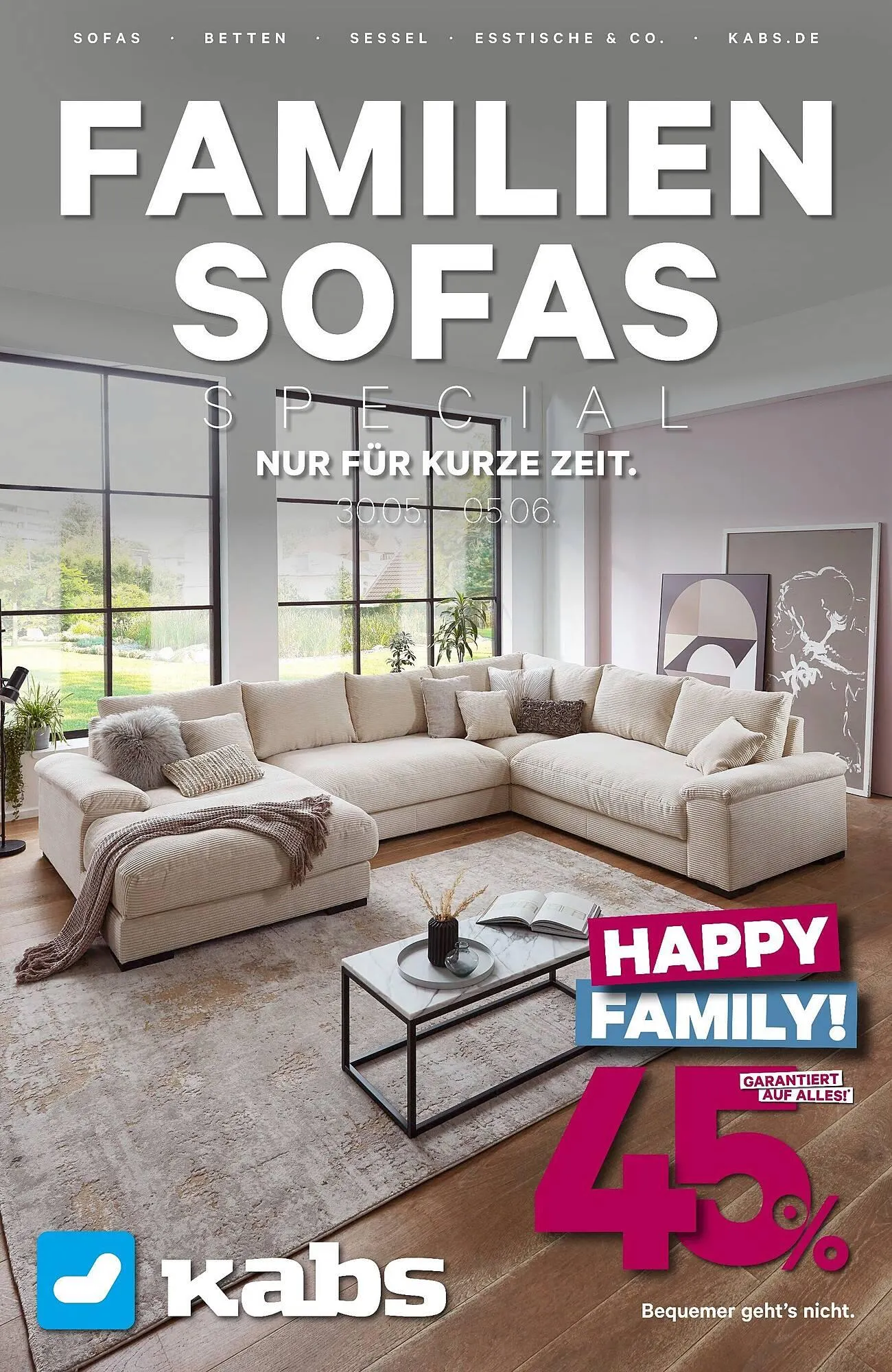 Kabs Polsterwelt Prospekt von 30. Mai bis 5. Juni 2025 - Prospekt seite 1