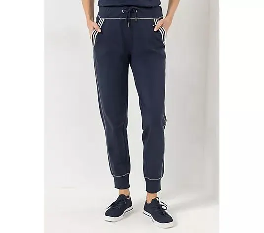 STRANDFEIN Jogginghose Tunnelzug Eingrifftaschen schmales Bein