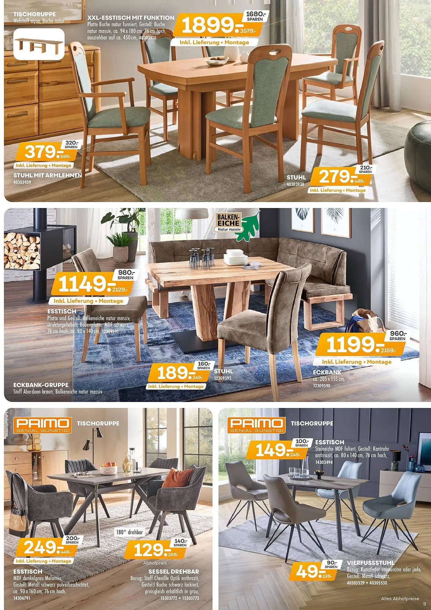 Möbel Kraft Prospekt von 7. Oktober bis 4. November 2025 - Prospekt seite 9