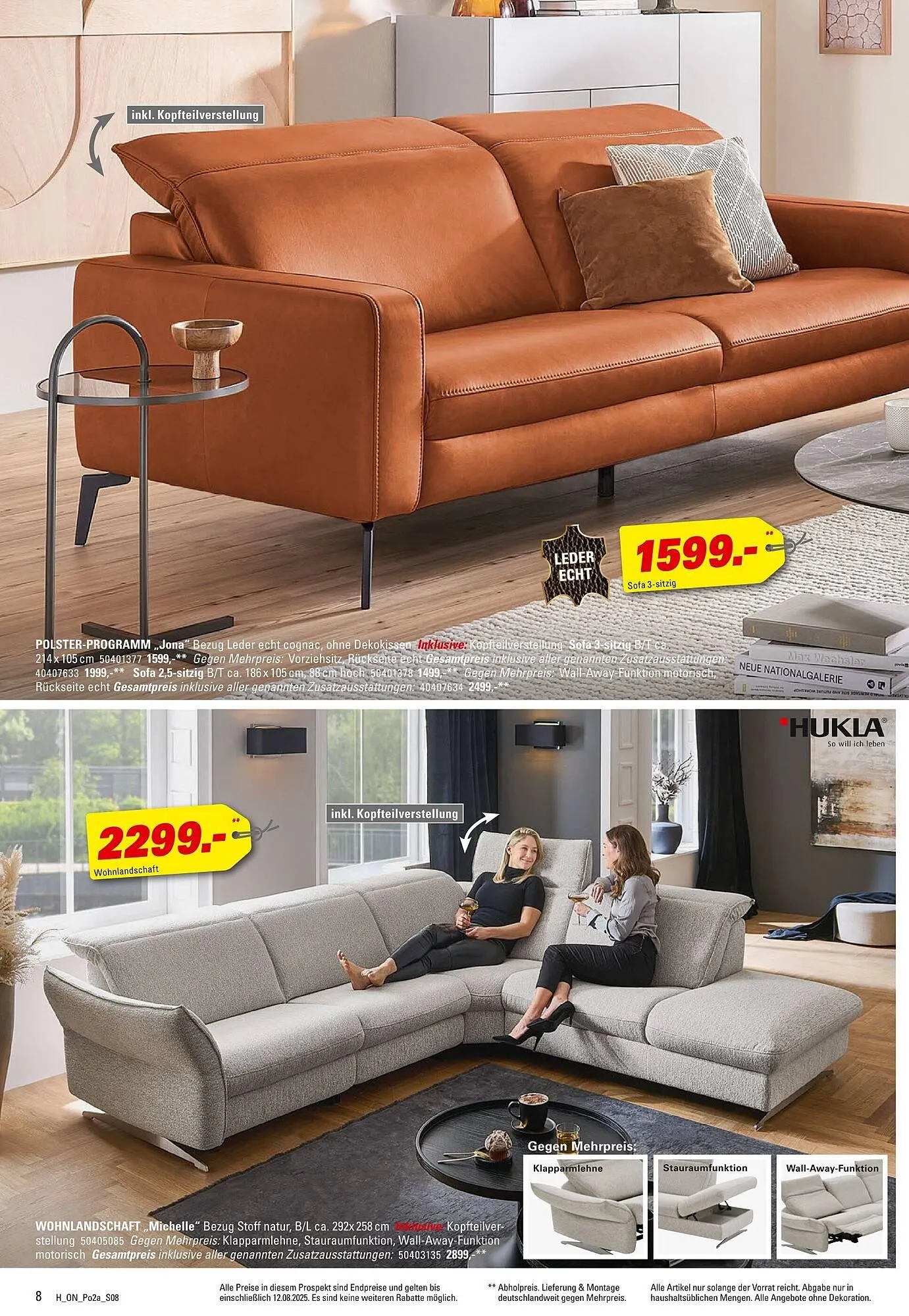Höffner Prospekt von 30. Juli bis 12. August 2025 - Prospekt seite 8