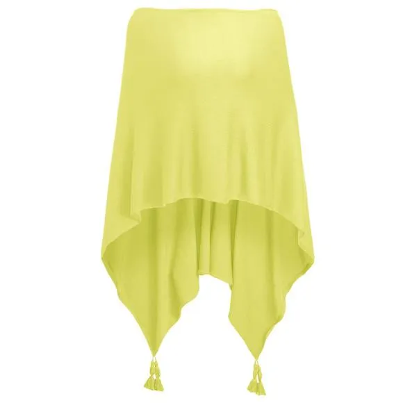 Damen Poncho mit Tasseln