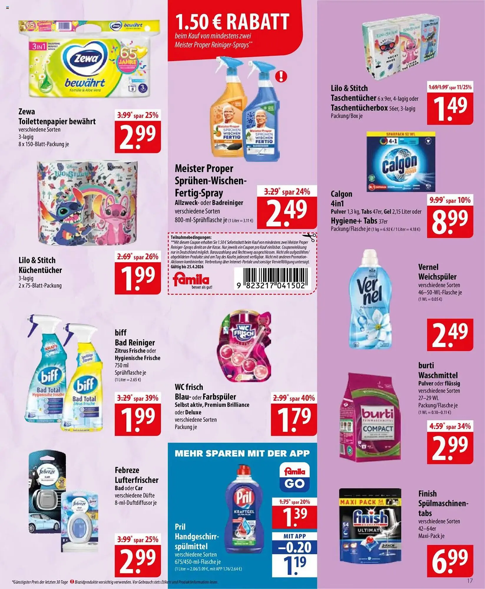 Famila Nord Ost Prospekt von 20. April bis 25. April 2026 - Prospekt seite 17