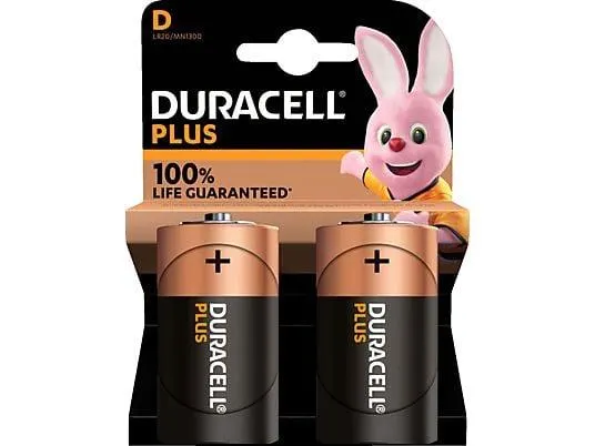 DURACELL 141988 D Batterie, Alkaline, 1.5 Volt 2 Stück