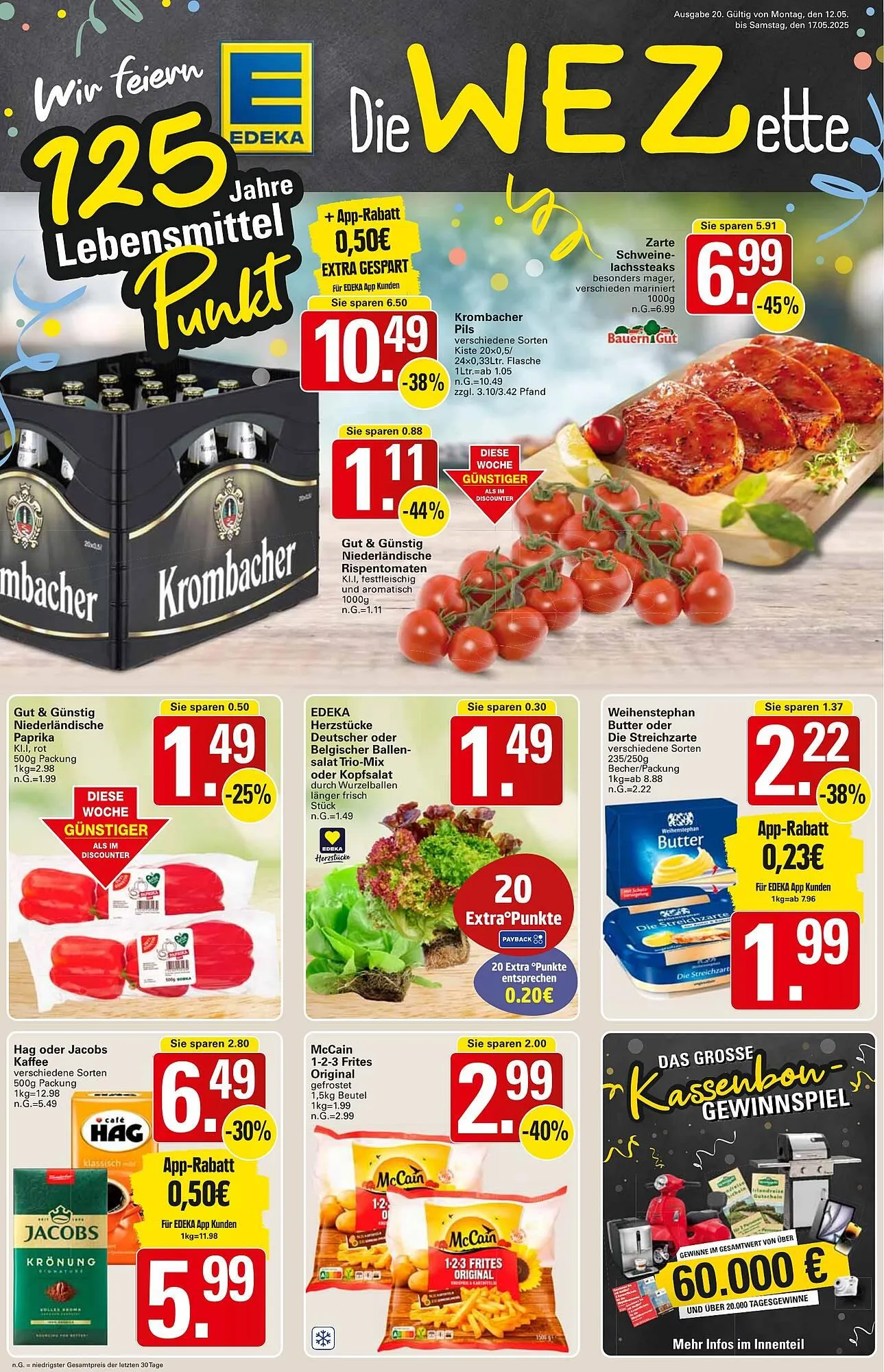 WEZ Prospekt von 12. Mai bis 17. Mai 2025 - Prospekt seite 1